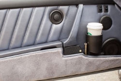 view of porche cupaholder from top